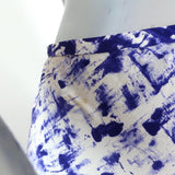 Gryphon Maxi Skirt Blue/White Ripple Print Silk Size Small available at CelebrityOwned.com img_5