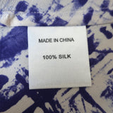 Gryphon Maxi Skirt Blue/White Ripple Print Silk Size Small available at CelebrityOwned.com img_8