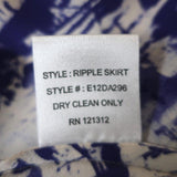 Gryphon Maxi Skirt Blue/White Ripple Print Silk Size Small available at CelebrityOwned.com img_9