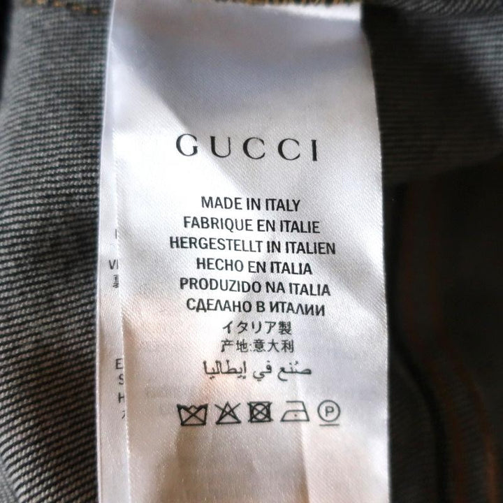 Gucci Acid Wash Skinny Jeans Faded Black Stretch Cotton Size 24 available at CelebrityOwned.com img_10