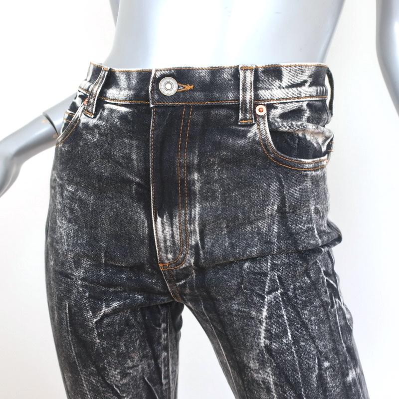Gucci Acid Wash Skinny Jeans Faded Black Stretch Cotton Size 24 available at CelebrityOwned.com img_2