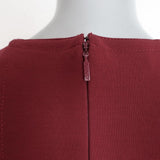 Gucci Dress Red Compact Jersey Size Small Sleeveless V-Neck Sheath available at CelebrityOwned.com img_7