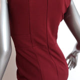 Gucci Dress Red Compact Jersey Size Small Sleeveless V-Neck Sheath available at CelebrityOwned.com img_8