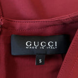 Gucci Dress Red Compact Jersey Size Small Sleeveless V-Neck Sheath available at CelebrityOwned.com img_9
