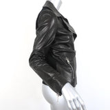 Gucci Knit-Back Leather Biker Jacket Black Size 40 Motorcycle Jacket available at CelebrityOwned.com img_5