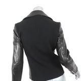 Gucci Knit-Back Leather Biker Jacket Black Size 40 Motorcycle Jacket available at CelebrityOwned.com img_6