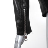 Gucci Knit-Back Leather Biker Jacket Black Size 40 Motorcycle Jacket available at CelebrityOwned.com img_7