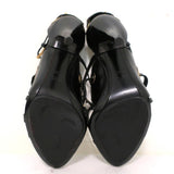 Gucci Sandals Black Studded Leather Size 7.5 Crisscross Slingback Heels available at CelebrityOwned.com img_11