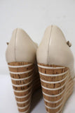 Gucci Striped Wedge Mary Jane Pumps Eilin Cream Leather & Tan Patent Size 38 available at CelebrityOwned.com img_9