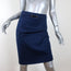 Gucci Tom Ford Bamboo Detail Pencil Skirt Navy Stretch Cotton Twill Size 42