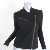 HELMUT Helmut Lang Moto Jacket Hammer Black Stretch Ponte Knit Size Small available at CelebrityOwned.com img_1