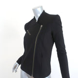 HELMUT Helmut Lang Moto Jacket Hammer Black Stretch Ponte Knit Size Small available at CelebrityOwned.com img_3