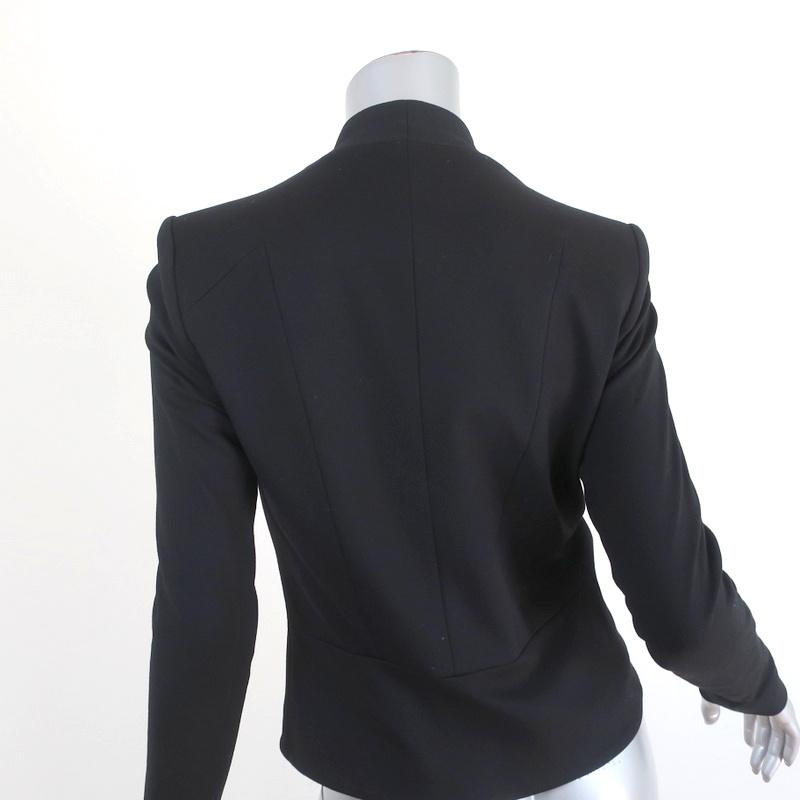 HELMUT Helmut Lang Moto Jacket Hammer Black Stretch Ponte Knit Size Small available at CelebrityOwned.com img_5