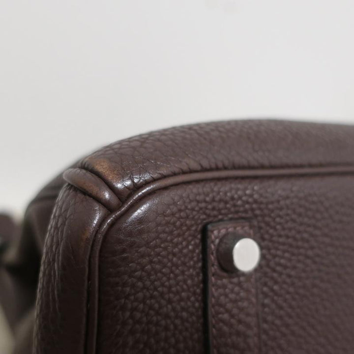 HERMES Birkin 35cm Brown Togo Leather/Palladium Hardware K Stamp-2007 available at CelebrityOwned.com img_10