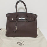 HERMES Birkin 35cm Brown Togo Leather/Palladium Hardware K Stamp-2007 available at CelebrityOwned.com img_1