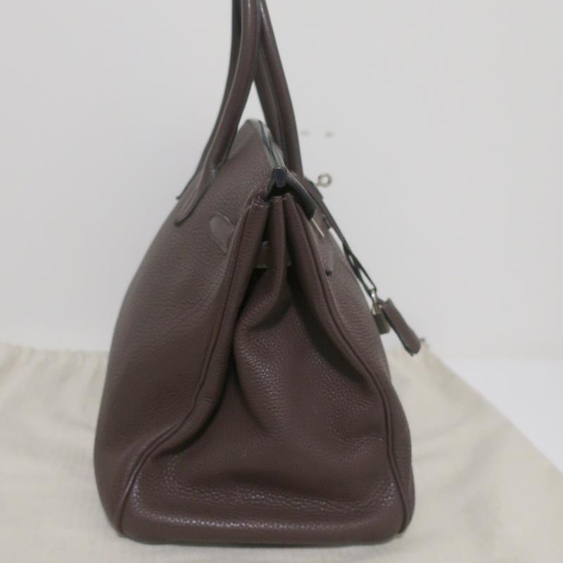 Hermes 35cm Rouge H Togo Leather Birkin Bag with Palladium
