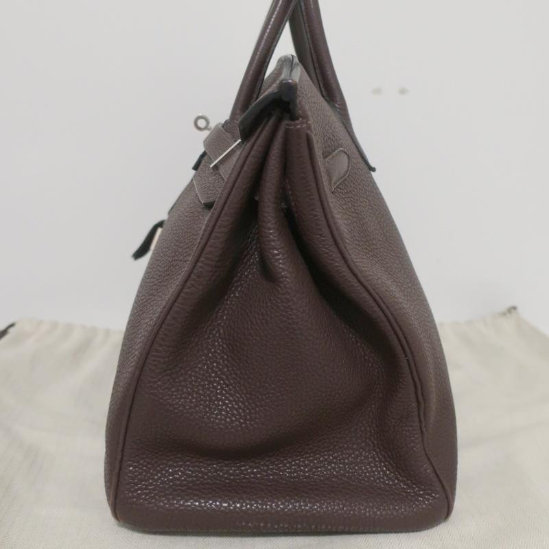 HERMES Birkin 35cm Brown Togo Leather/Palladium Hardware K Stamp-2007 available at CelebrityOwned.com img_7