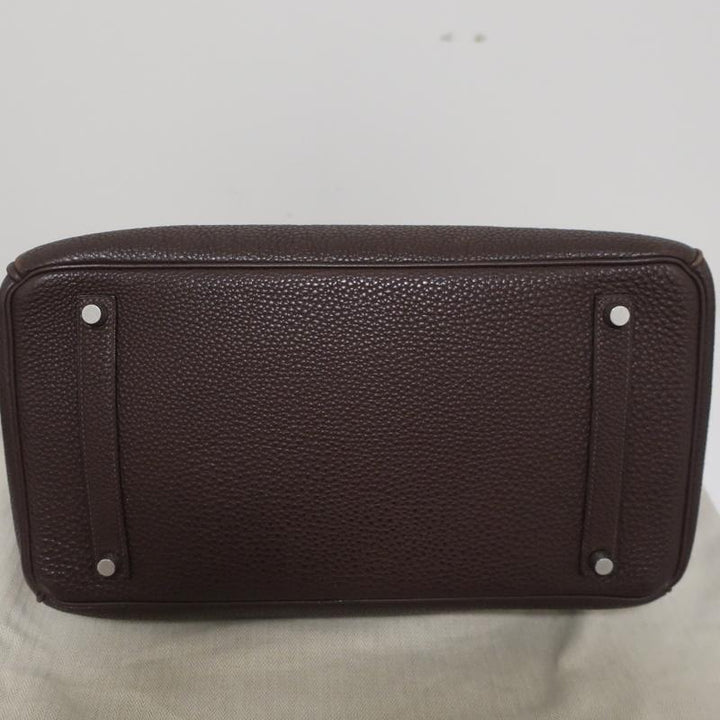 HERMES Birkin 35cm Brown Togo Leather/Palladium Hardware K Stamp-2007 available at CelebrityOwned.com img_8