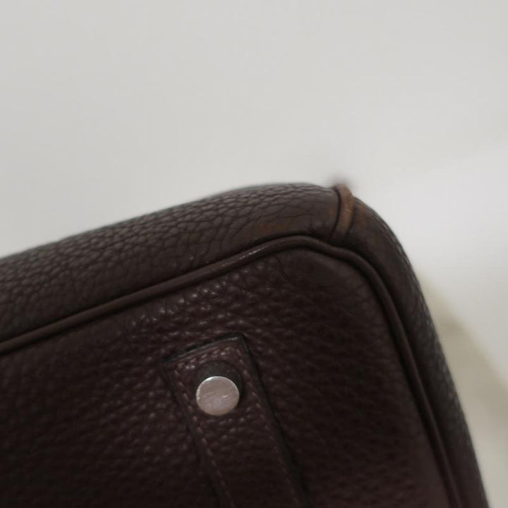HERMES Birkin 35cm Brown Togo Leather/Palladium Hardware K Stamp-2007 available at CelebrityOwned.com img_9