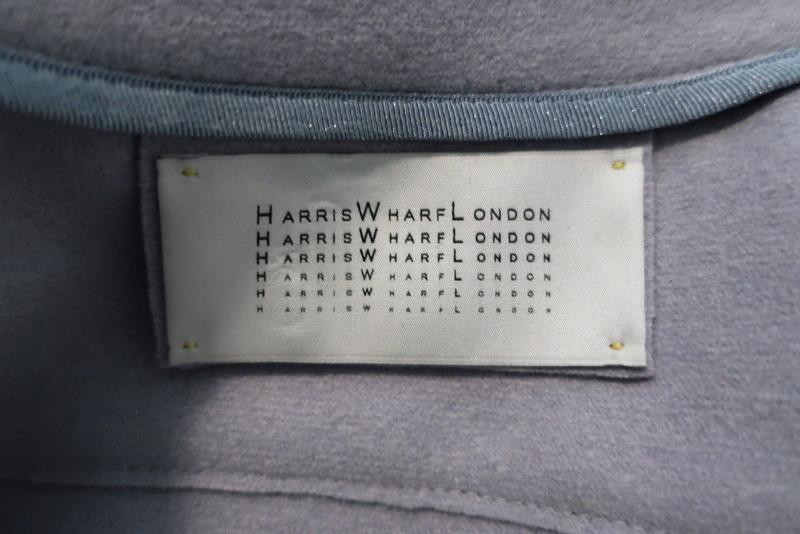 Harris Wharf London Biker Jacket Light Blue Wool Felt Size 40 available at CelebrityOwned.com img_7