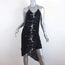 Haute Hippie Asymmetrical Dress Black Vertebrae Print Silk Size Extra Small