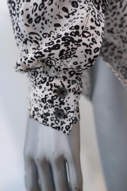 Haute Hippie Return of the Cowl Blouse White Leopard Print Silk Top Size Medium available at CelebrityOwned.com img_5