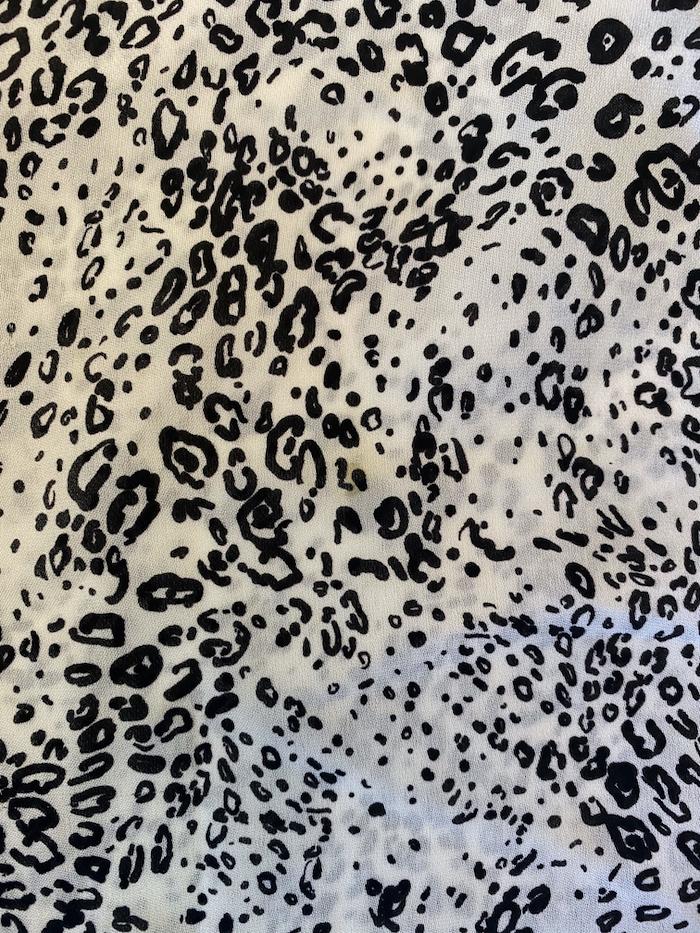 Haute Hippie Return of the Cowl Blouse White Leopard Print Silk Top Size Medium available at CelebrityOwned.com img_9