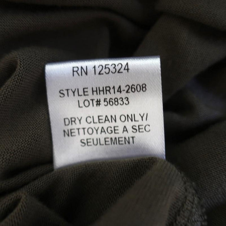 Haute Hippie Side Gathered Dress Olive Modal Jersey Size Large Sleeveless Mini available at CelebrityOwned.com img_7