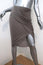 Helmut Lang Asymmetric Draped Skirt Olive Modal Jersey Size Petite