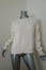 Helmut Lang Detachable Sleeve Pullover Sweater Cream Ribbed Cotton Size Medium