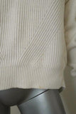 Helmut Lang Detachable Sleeve Pullover Sweater Cream Ribbed Cotton Size Medium available at CelebrityOwned.com img_2