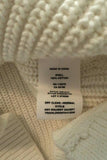 Helmut Lang Detachable Sleeve Pullover Sweater Cream Ribbed Cotton Size Medium available at CelebrityOwned.com img_9