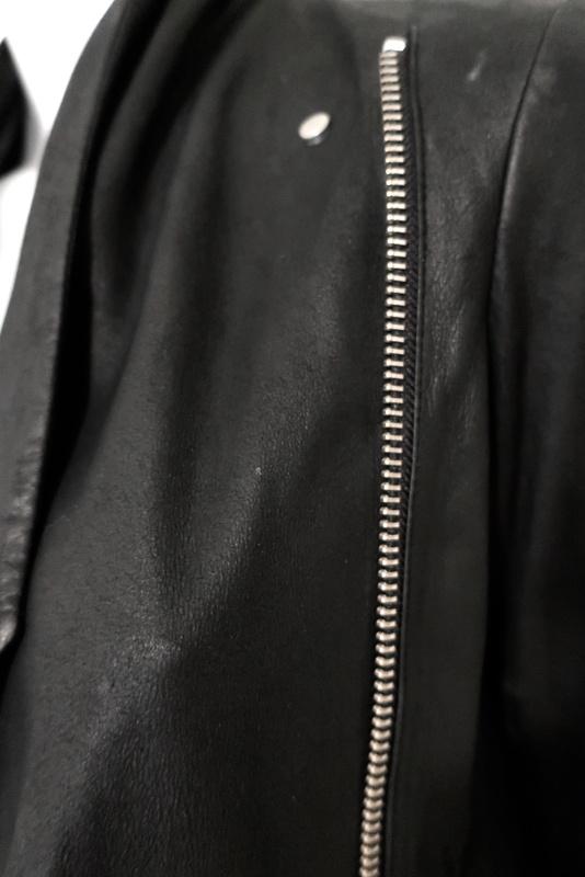 Helmut Lang Drape Front Leather Jacket Black Size Petite – Celebrity Owned