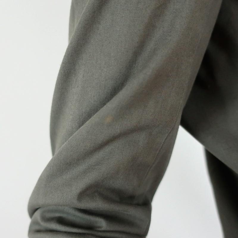 Helmut Lang Draped Moto Jacket Olive Stretch Cotton Size Petite available at CelebrityOwned.com img_6