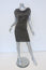 Helmut Lang Dress Gray Draped Shale Jersey Size Petite Cap Sleeve Mini