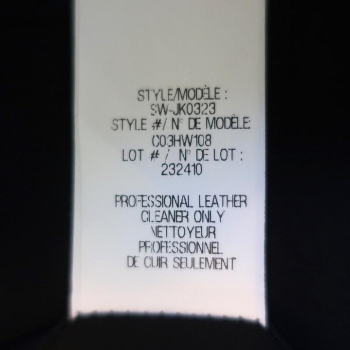 Helmut Lang Sugar Cropped Jacket Black/Cream Leather-Trim Crepe Size 0 available at CelebrityOwned.com img_10