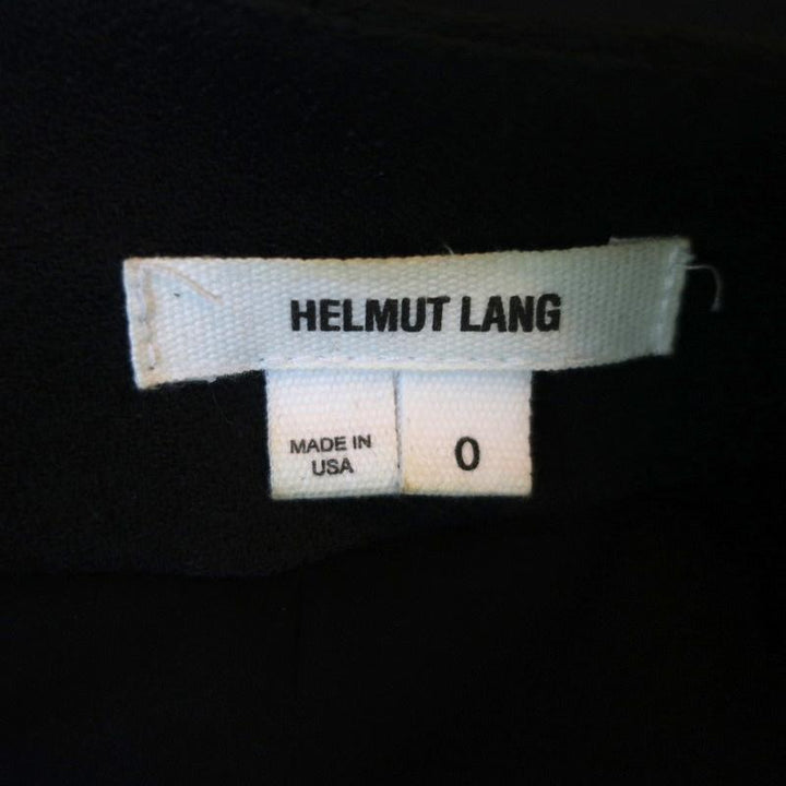 Helmut Lang Sugar Cropped Jacket Black/Cream Leather-Trim Crepe Size 0 available at CelebrityOwned.com img_9