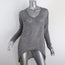 Helmut Lang Sweater Gray Uneven Stitch Knit Size Small V-Neck Pullover