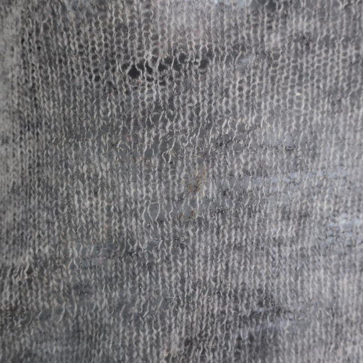 Helmut Lang Sweater Gray Uneven Stitch Knit Size Small V-Neck Pullover available at CelebrityOwned.com img_3
