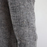 Helmut Lang Sweater Gray Uneven Stitch Knit Size Small V-Neck Pullover available at CelebrityOwned.com img_5