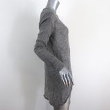 Helmut Lang Sweater Gray Uneven Stitch Knit Size Small V-Neck Pullover available at CelebrityOwned.com img_6