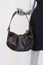 Henry Beguelin Hobo Dark Brown Leather & Alligator Small Shoulder Bag