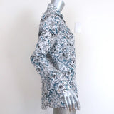 Hermes Button Down Shirt White/Blue Printed Linen-Cotton Size 40 Long Sleeve Top available at CelebrityOwned.com img_4