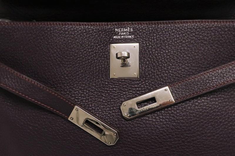 Hermès Raisin Clémence Lindy Handbag