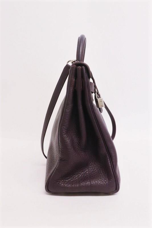 Hermes Lindy Bag Clemence Leather Palladium Hardware In Brown