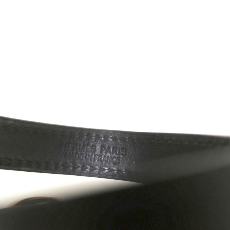 Hermes Pavane Double Tour Wrap Bracelet Black Leather Size Medium available at CelebrityOwned.com img_10