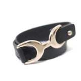 Hermes Pavane Double Tour Wrap Bracelet Black Leather Size Medium available at CelebrityOwned.com img_5