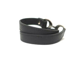 Hermes Pavane Double Tour Wrap Bracelet Black Leather Size Medium available at CelebrityOwned.com img_6