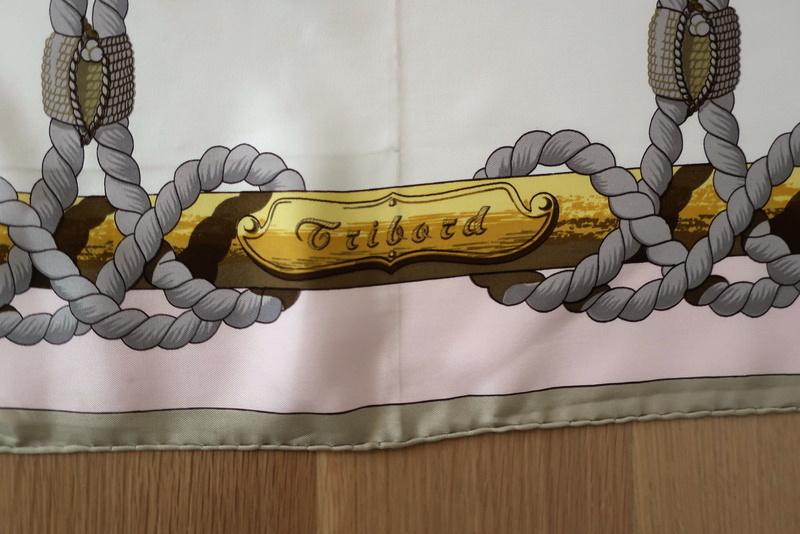 Hermes Tribord by Julia Abadie 90cm Scarf Cream/Pink Silk Twill available at CelebrityOwned.com img_2