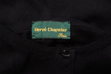 Herve Chapelier Cardigan Black Cotton Knit Size Small Crewneck Sweater available at CelebrityOwned.com img_5